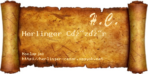 Herlinger Cézár névjegykártya
